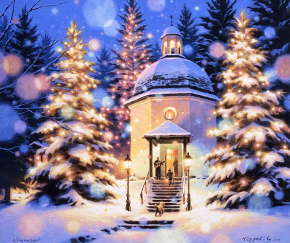 笹倉鉄平の絵画作品　タイトルは、Holy night